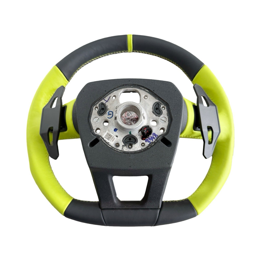 2026 OEM LAMBORGHINI URUS S SE ALCANTARA PERFORMANTE LIME GREEN STEERING WHEEL