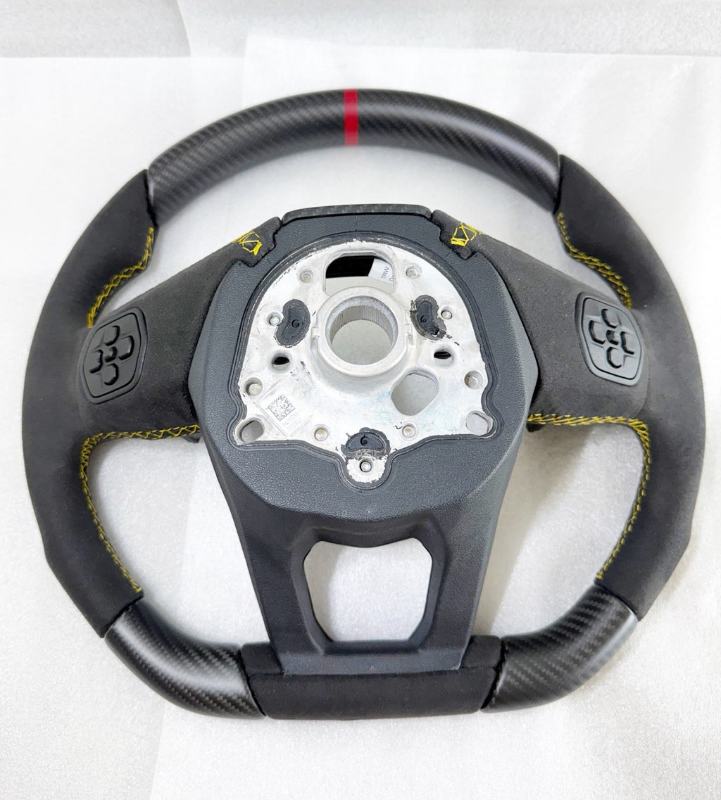 GENUINE LAMBORGHINI Revuelto Temerario ALCANTARA CARBON FIBER STEERING WHEEL YEL