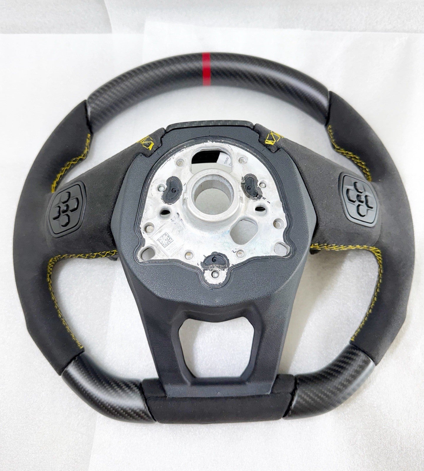 GENUINE LAMBORGHINI Revuelto Temerario ALCANTARA CARBON FIBER STEERING WHEEL YEL