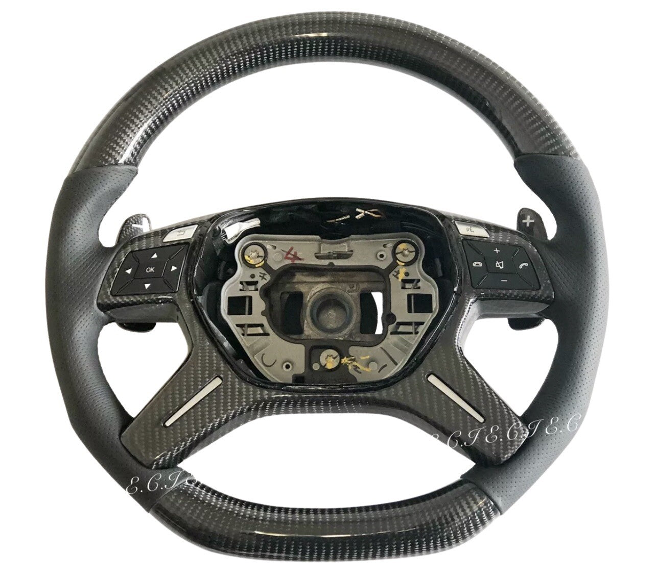OEM MERCEDES AMG 13~18 G65 G63 ML63 GL63 G550 BLACK CARBON FIBER STEERING WHEEL