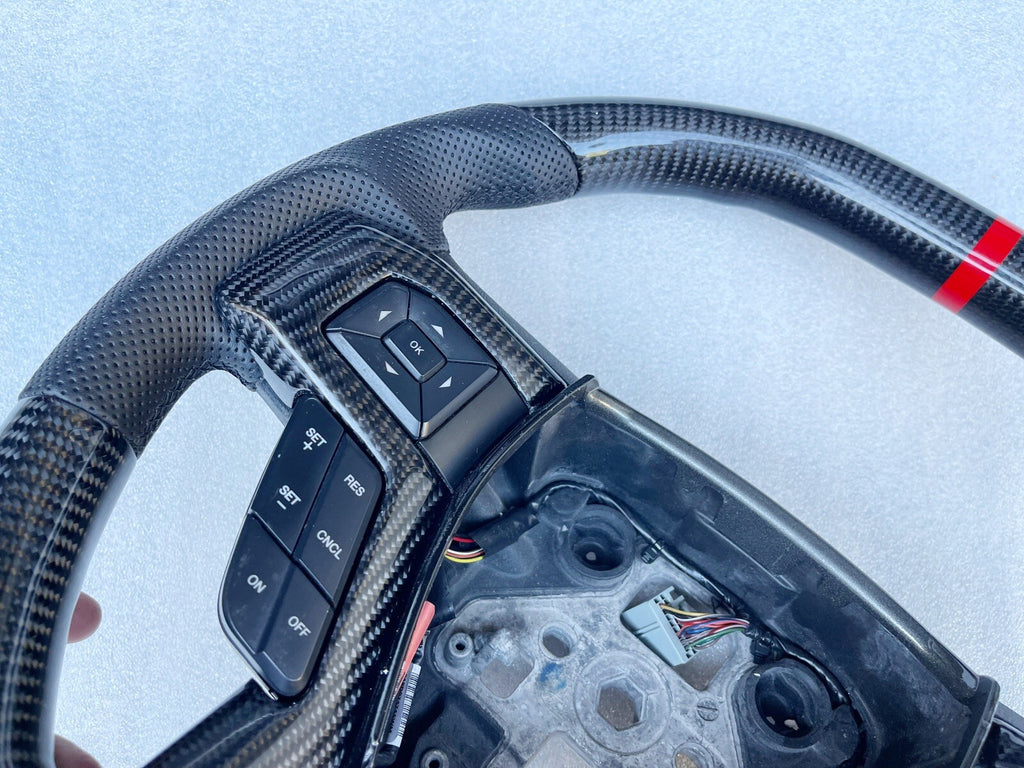 GENUINE FORD SHELBY F150 RAPTOR CARBON FIBER STEERING WHEEL BLACK STITCHING
