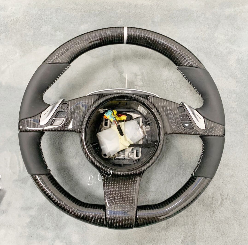 OEM PORSCHE 991 CAYENNE 970 PANAMERA BOXSTER CAYMAN CARBON FIBER STEERING WHEEL