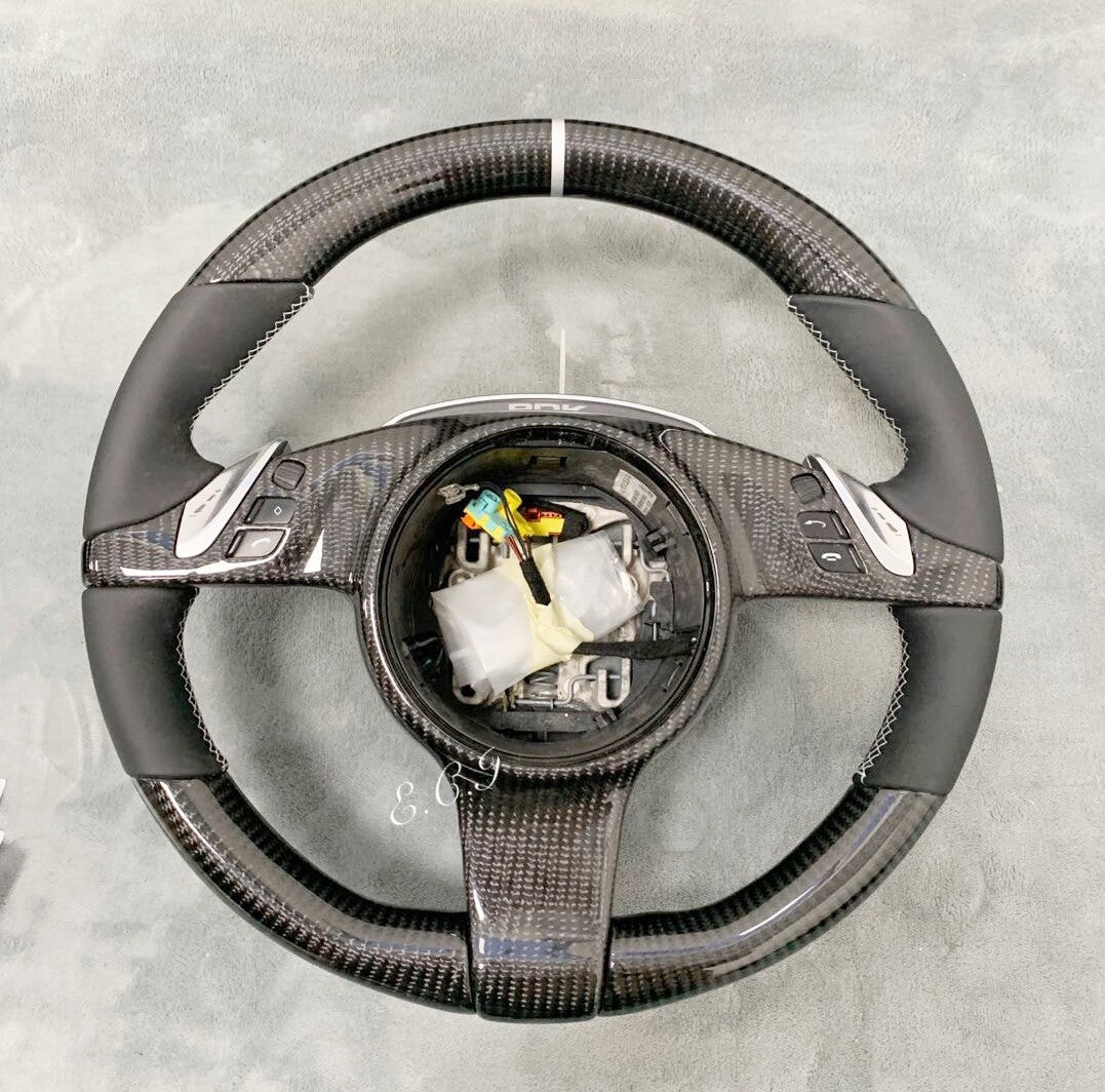 OEM PORSCHE 991 CAYENNE 970 PANAMERA BOXSTER CAYMAN CARBON FIBER STEERING WHEEL