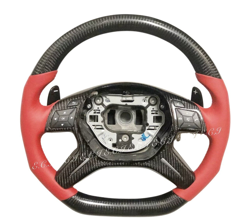 OEM MERCEDES AMG 13~18 G65 G63 ML63 GL63 G550 RED CARBON FIBER STEERING WHEEL