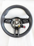 OEM PORSCHE 992 CARRERA MACAN GTS STEERING WHEEL CARBON FIBER LEATHER W GREEN