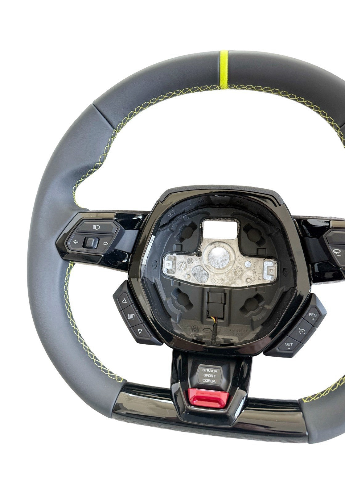 OEM LAMBORGHINI HURACAN PERFORMANTE EVO STO LEATHER GREEN STEERING WHEEL