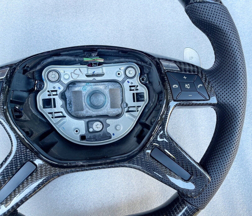 OEM MERCEDES AMG 13~18 G65 G63 ML63 GL63 G550 BLACK CARBON FIBER STEERING WHEEL