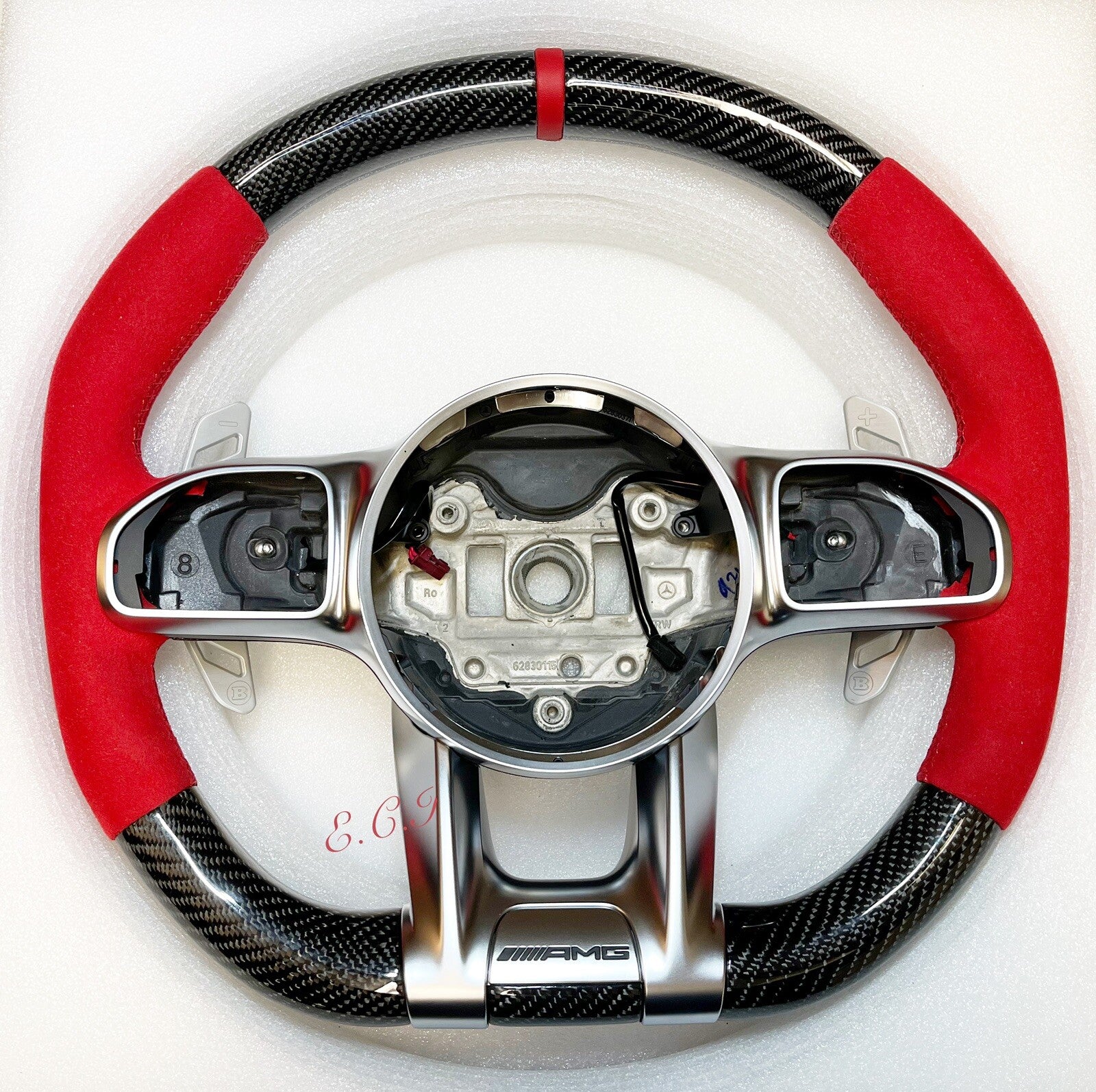 OEM 19~24 MERCEDES AMG G63 C63 E63 GT S63 CLS63 GLC CARBON FIBER STEERING WHEEL