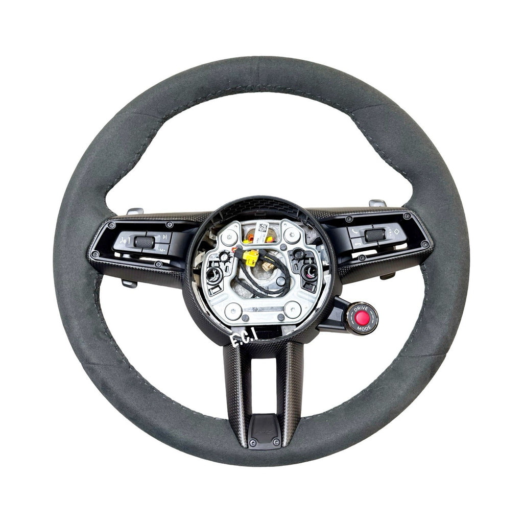 OEM PORSCHE 992 CARRERA MACAN GTS ALCANTARA STEERING WHEEL CARBON FIBER BLACK