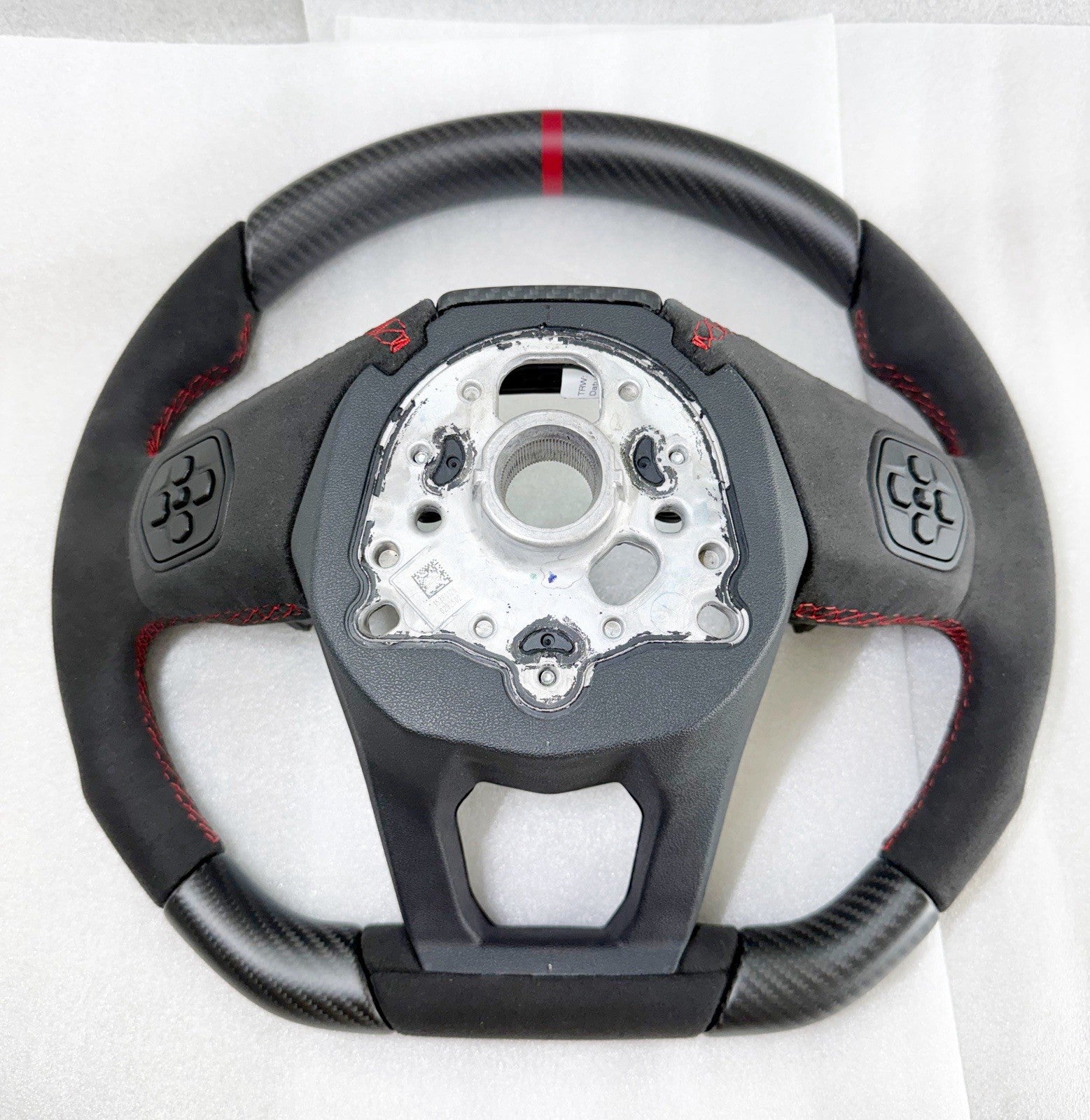 GENUINE LAMBORGHINI Revuelto Temerario ALCANTARA CARBON FIBER STEERING WHEEL RED