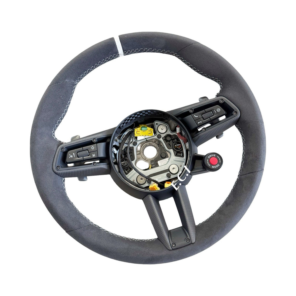 OEM Porsche 992 GT3 CARRERA GTS CAYENNE STEERING WHEEL ALCANTARA CARBON WHITE
