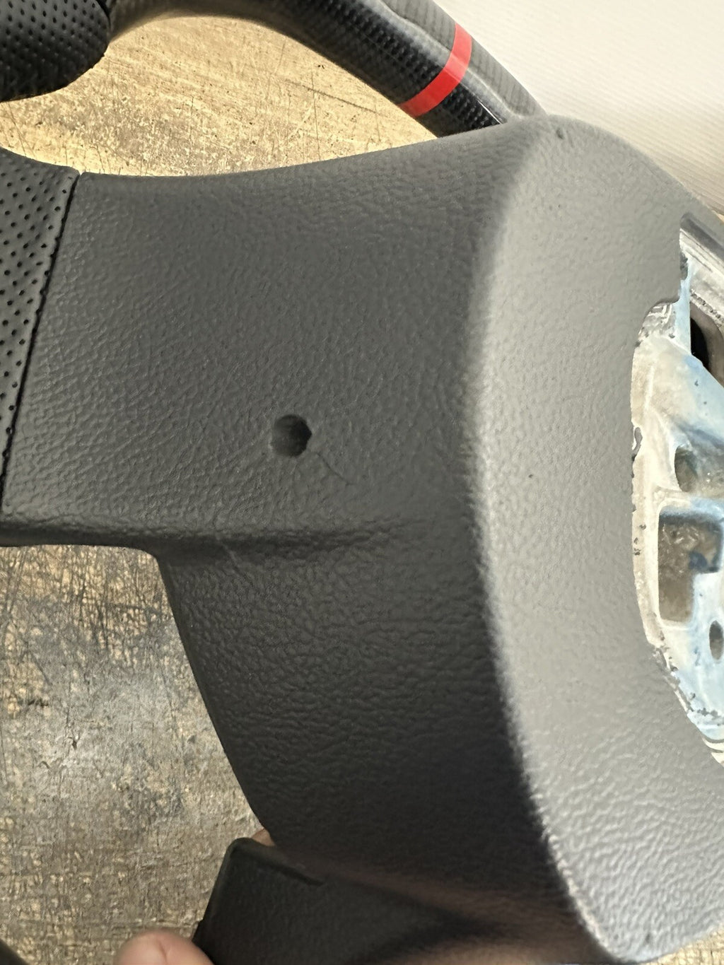 GENUINE FORD SHELBY F150 RAPTOR CARBON FIBER STEERING WHEEL BLACK STITCHING