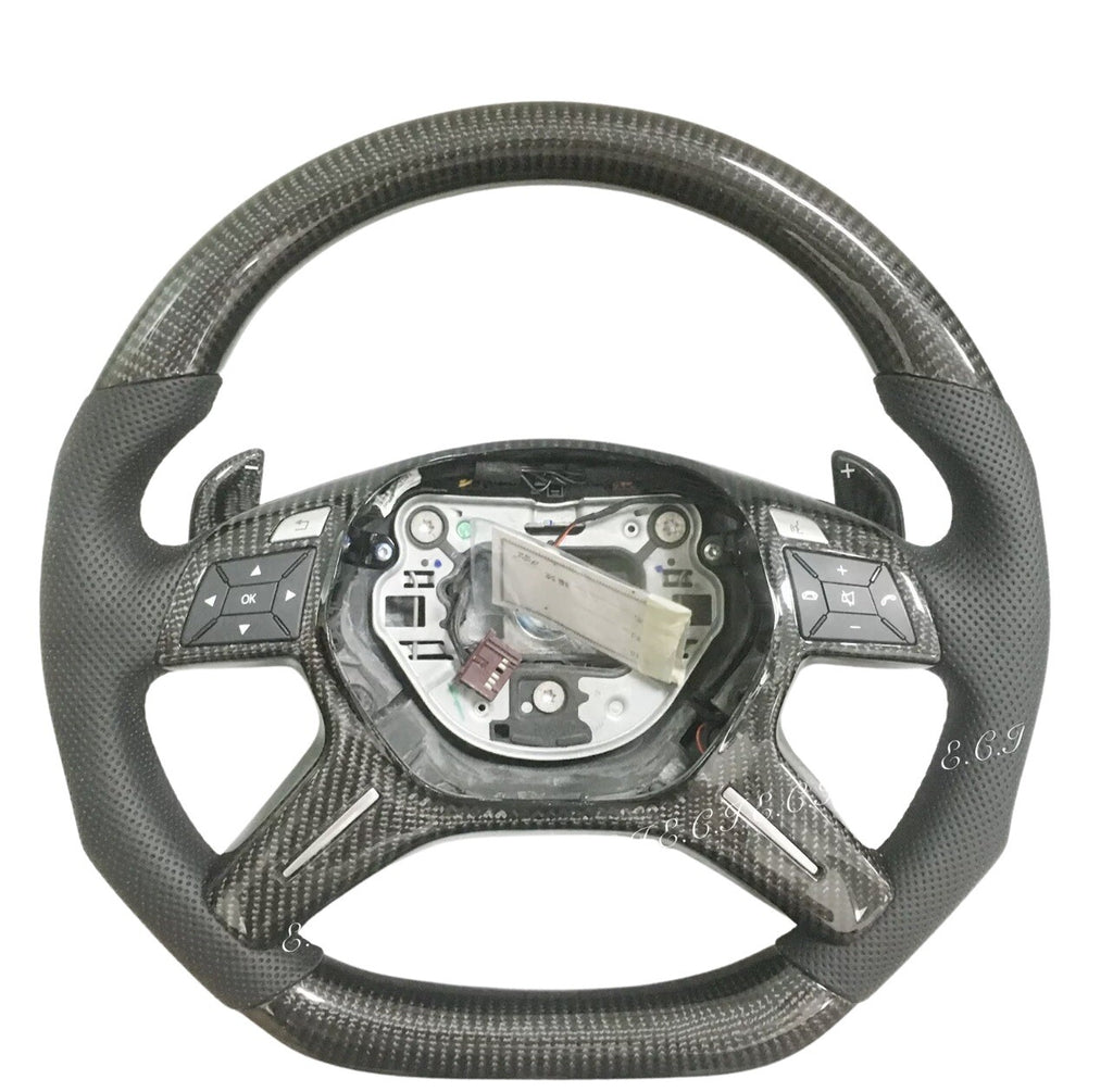 OEM MERCEDES AMG 13~18 G65 G63 ML63 GL63 G550 BLACK CARBON FIBER STEERING WHEEL