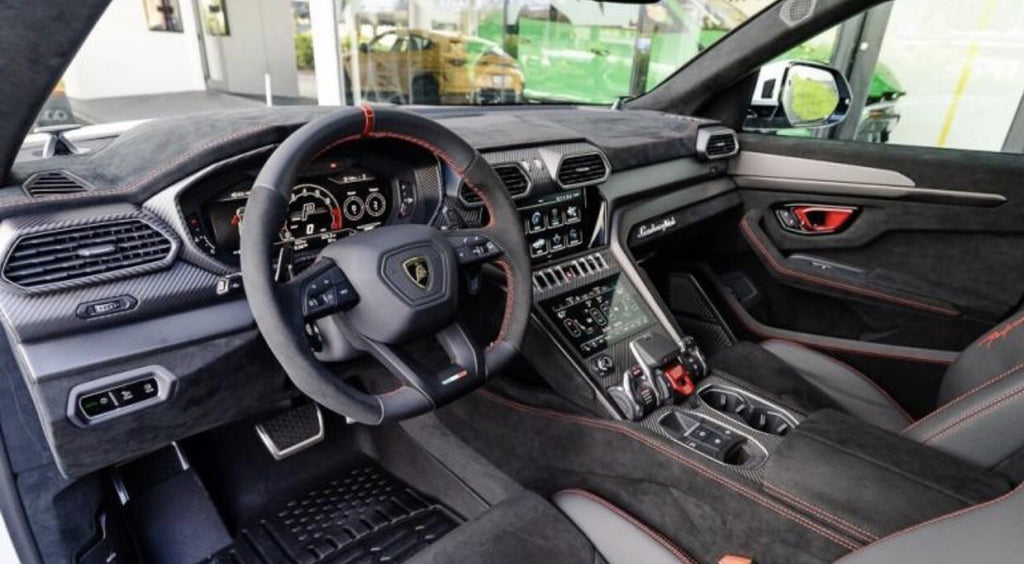 GENUINE LAMBORGHINI URUS S SE PERFORMANTE  ALCANTARA STEERING WHEEL RED STITCH