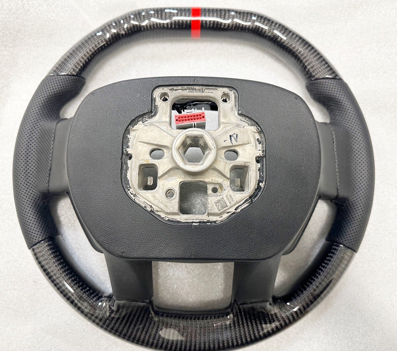 2016~2021 GENUINE FORD SHELBY 700 F150 CARBON FIBER STEERING WHEEL BLACK STITCH