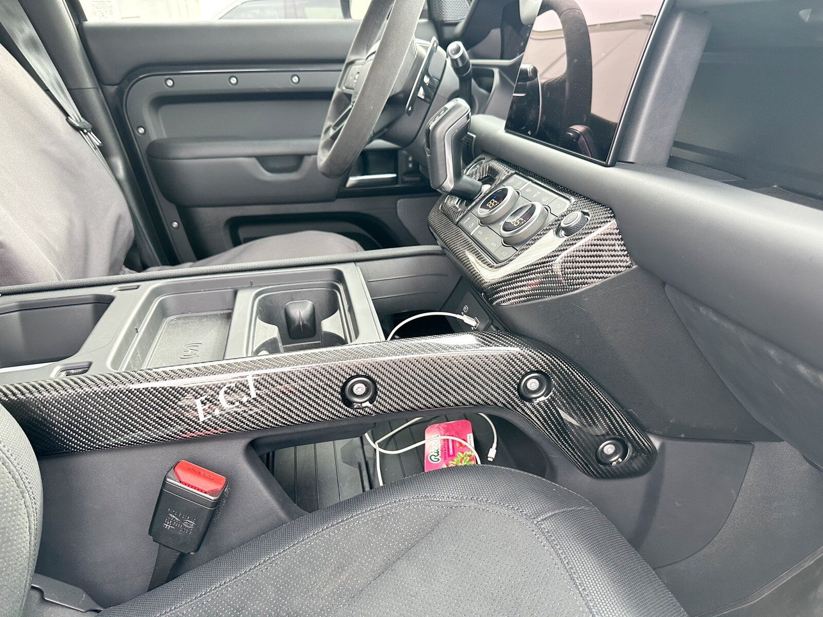 Land Rover Defender L663 90 110 V8 REAL Carbon Fiber Interior Dash Console Set