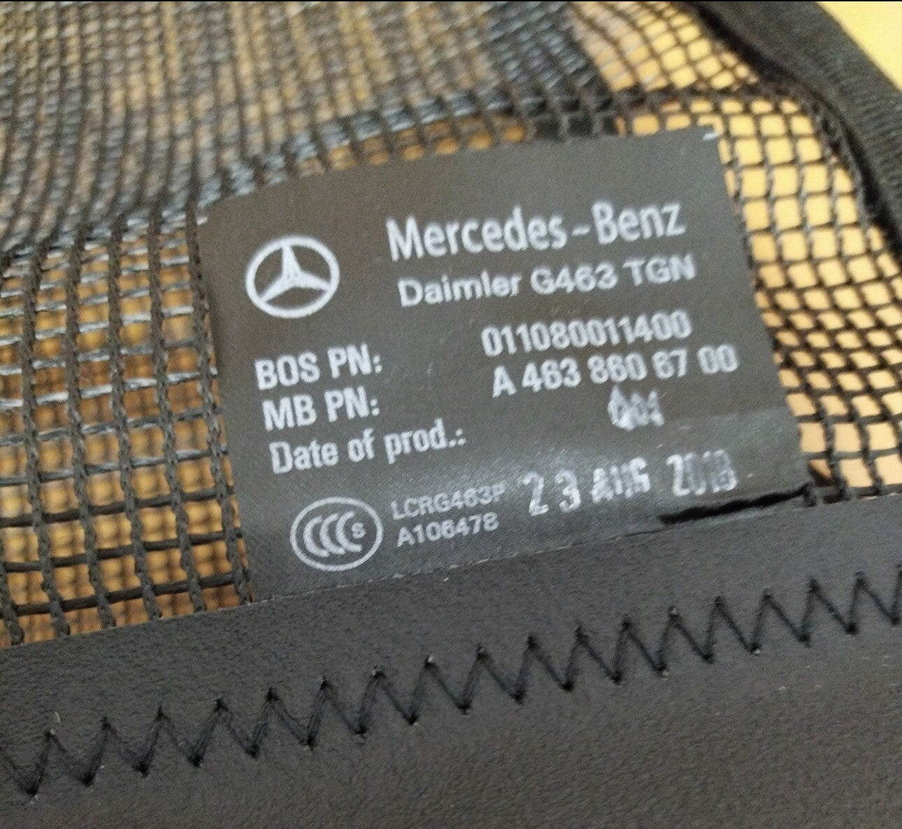 GENUINE OEM MERCEDES BENZ 2025-2027 A465 G350 G400D G550 G63 4X4 TRUNK CARGO NET