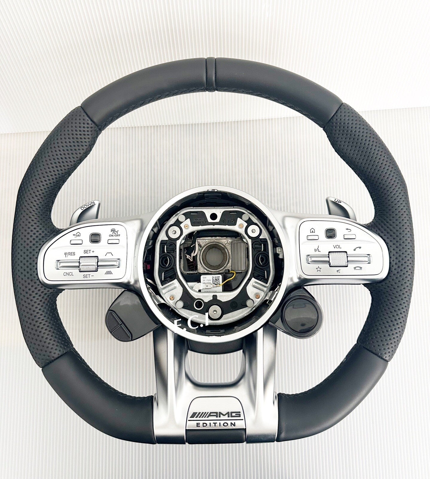OEM 19~24 MERCEDES AMG G63 C63 E63 GT S63 CLS63 GLE LEATHER DIALS STEERING WHEEL