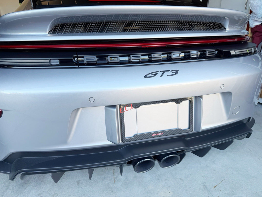 REAL CARBON FIBER LICENSE PLATE MERCEDES G63 GT63 S63 PORSCHE GT3 GT3RS GT4RS