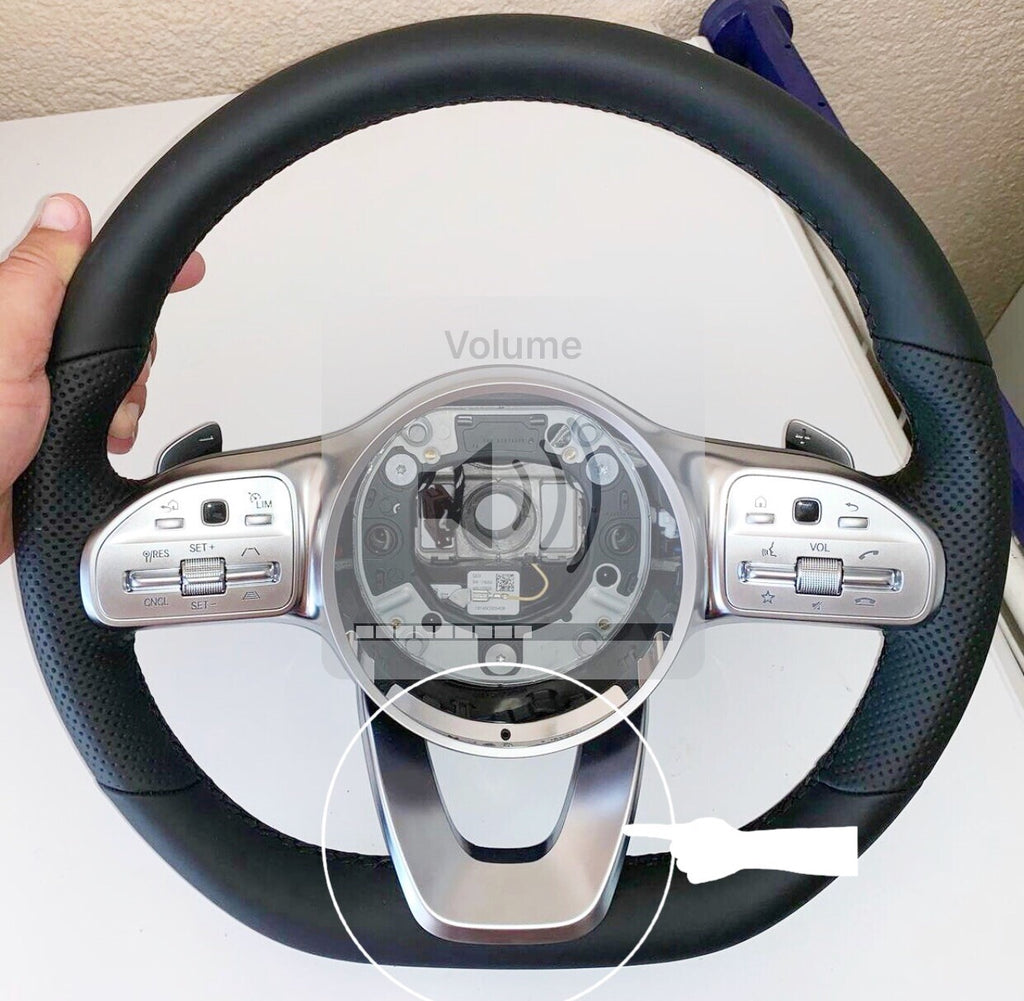 19UP MERCEDES STEERING WHEEL TRIM GLE300 GLS450 E300 E350 G550 S560 CARBON FIBER
