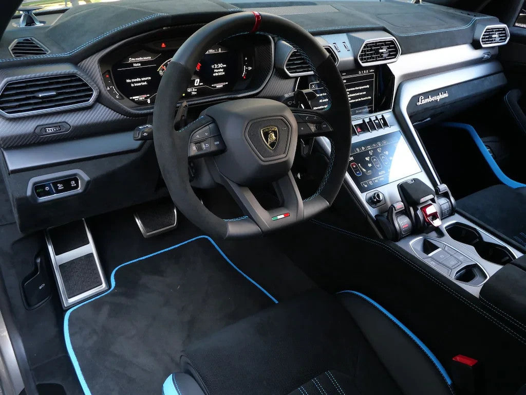 GENUINE LAMBORGHINI URUS S SE PERFORMANTE ALCANTARA STEERING WHEEL BLUE HEATED
