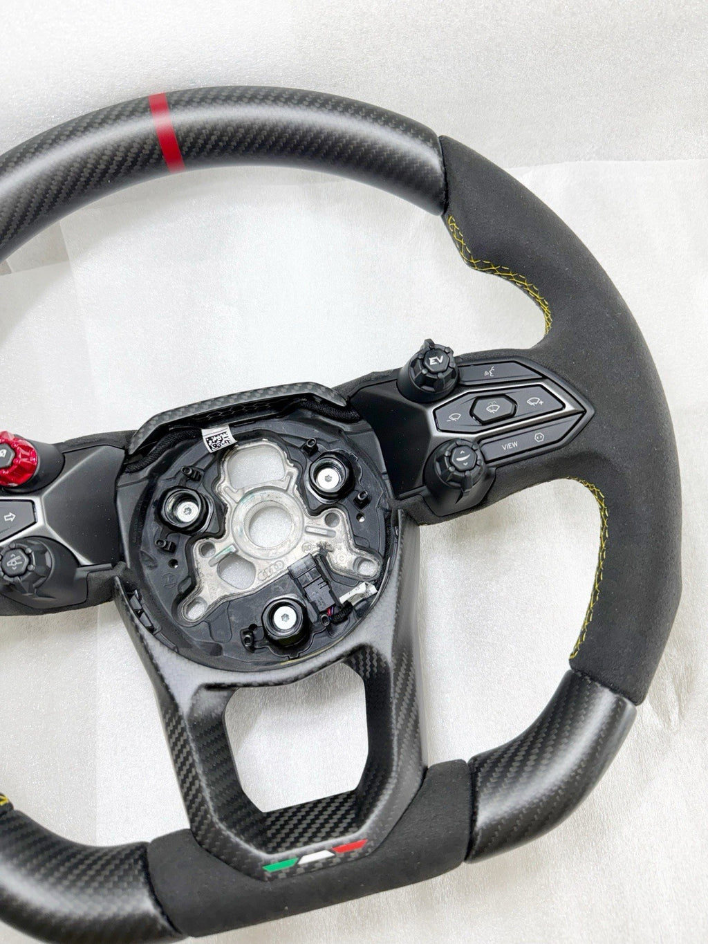 GENUINE LAMBORGHINI Revuelto Temerario ALCANTARA CARBON FIBER STEERING WHEEL YEL