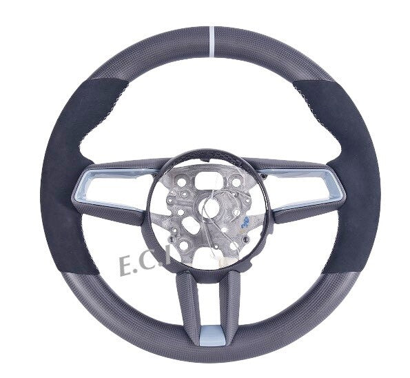 OEM Porsche 992 CARRERA GT3 GT3RS TAYCAN HEAT CARBON FIBER CHALK STEERING WHEEL