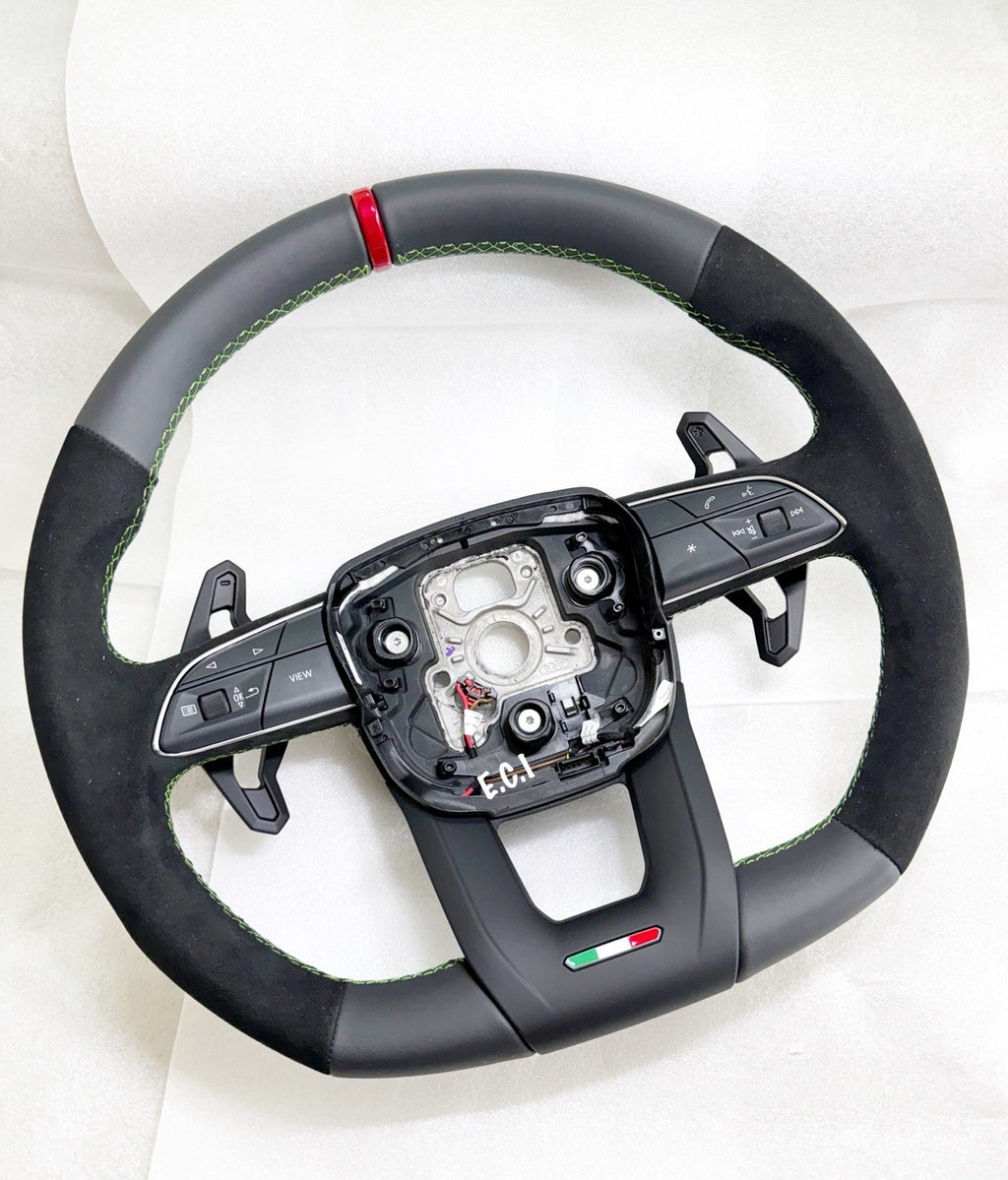 GENUINE LAMBORGHINI URUS S SE PERFORMANTE ALCANTARA STEERING WHEEL GREEN HEATED