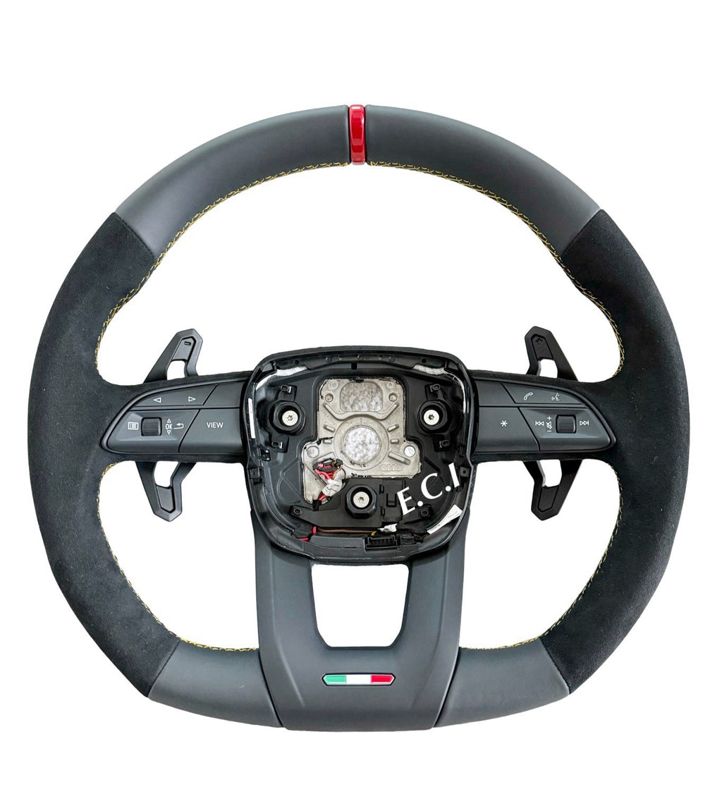 GENUINE LAMBORGHINI URUS SE ALCANTARA LEATHER PERFORMANTE STEERING WHEEL YELLOW