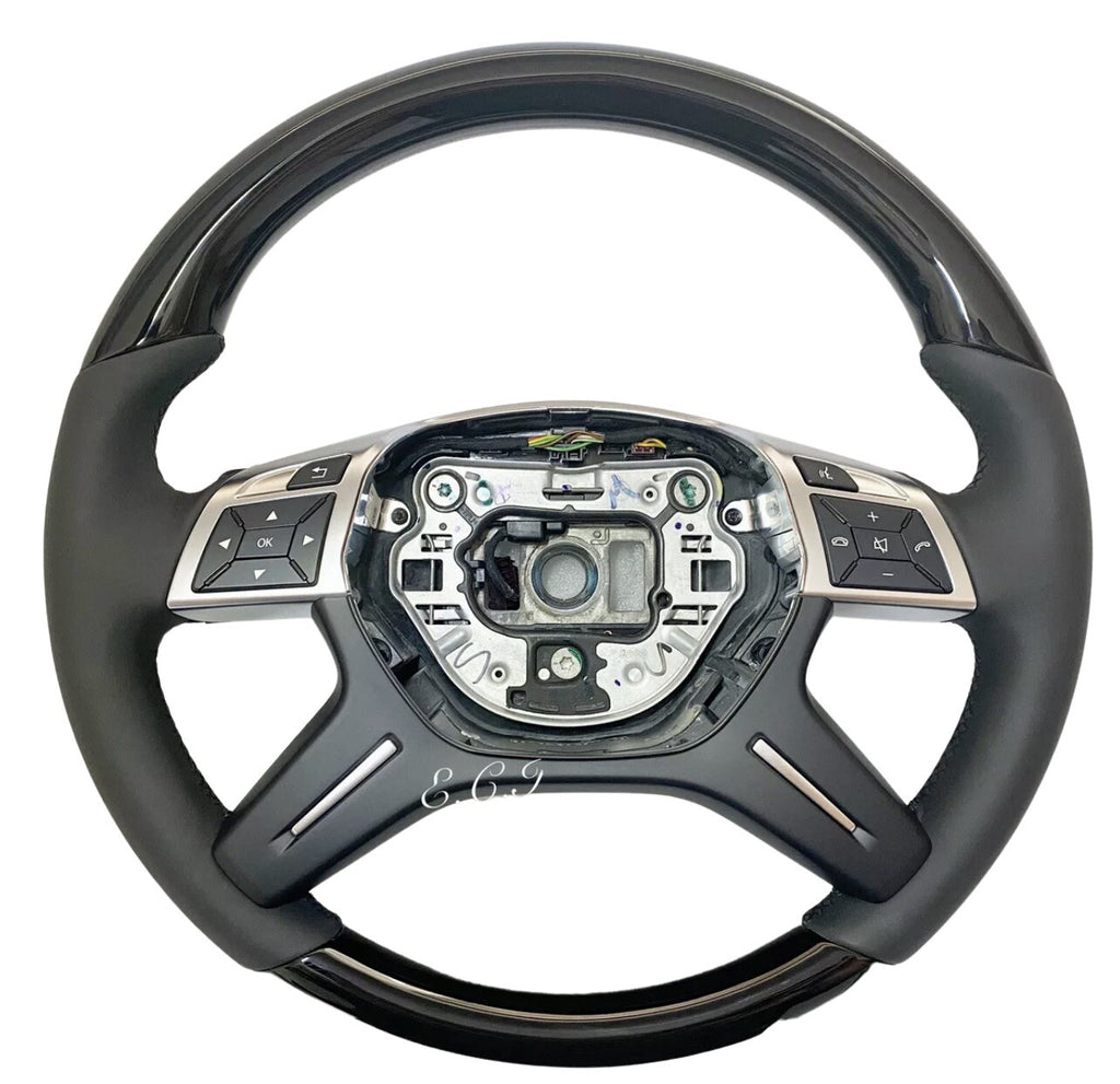 NEW OEM MERCEDES AMG W166 W463 G63 GL63 G550 G65 ML63 PIANO BLACK STEERING WHEEL