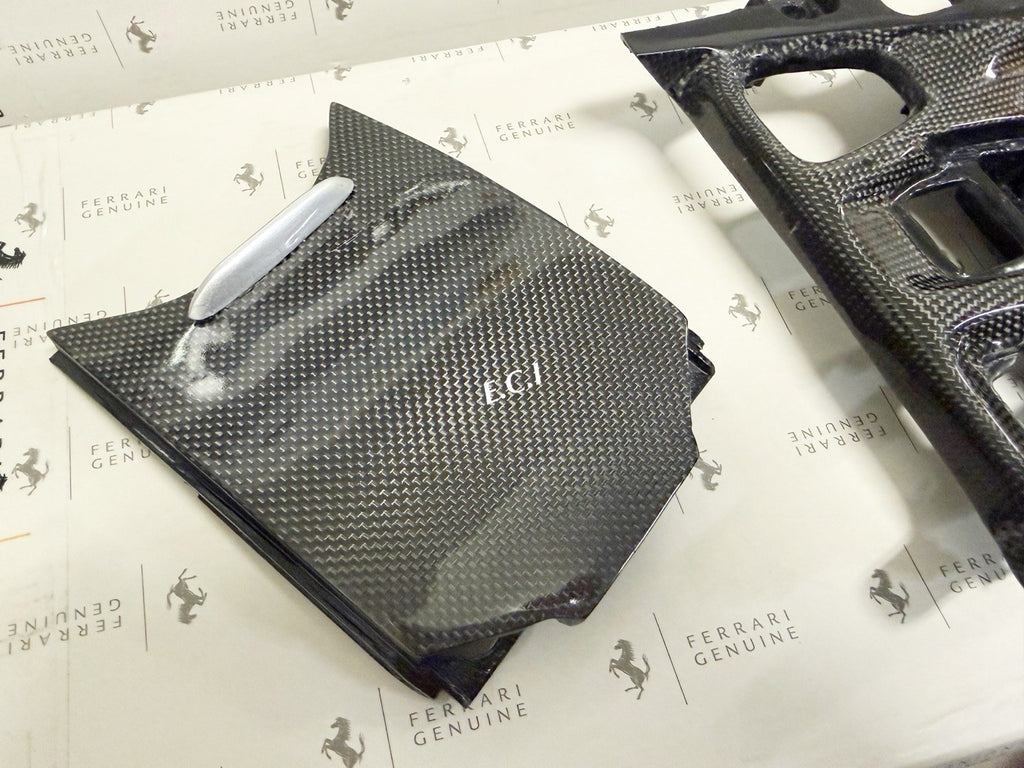 OEM Ferrari F164 Portofino M Carbon Fiber Center Upper Cup Holder +  Console Set