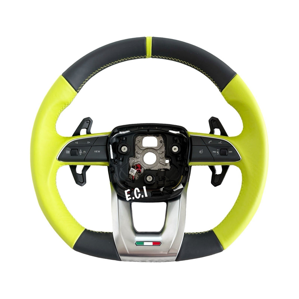 2026 OEM LAMBORGHINI URUS S SE ALCANTARA PERFORMANTE LIME GREEN STEERING WHEEL