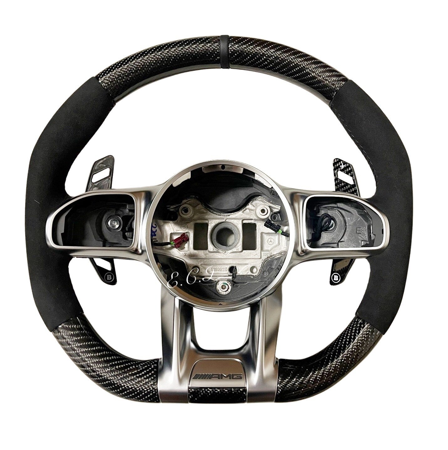 OEM 19~22 MERCEDES AMG G63 C63 E63 GT S63 CLS63 GLE CARBON FIBER STEERING WHEEL