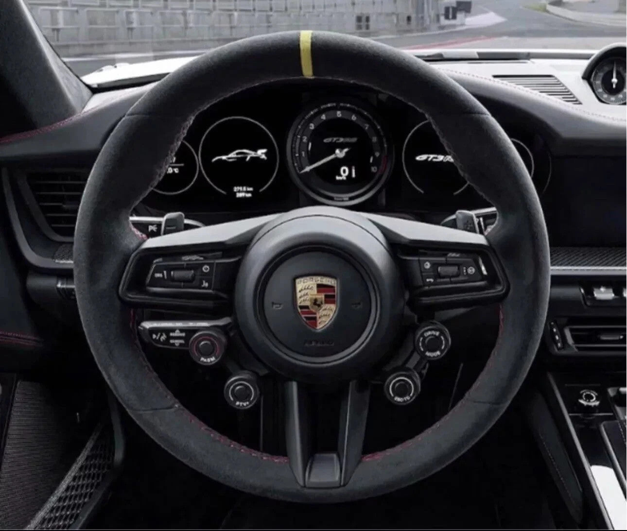 OEM PORSCHE 992 GT3 GT3RS CARRERA CAYENNE TAYCAN ALCANTARA STEERING WHEEL HEAT Y