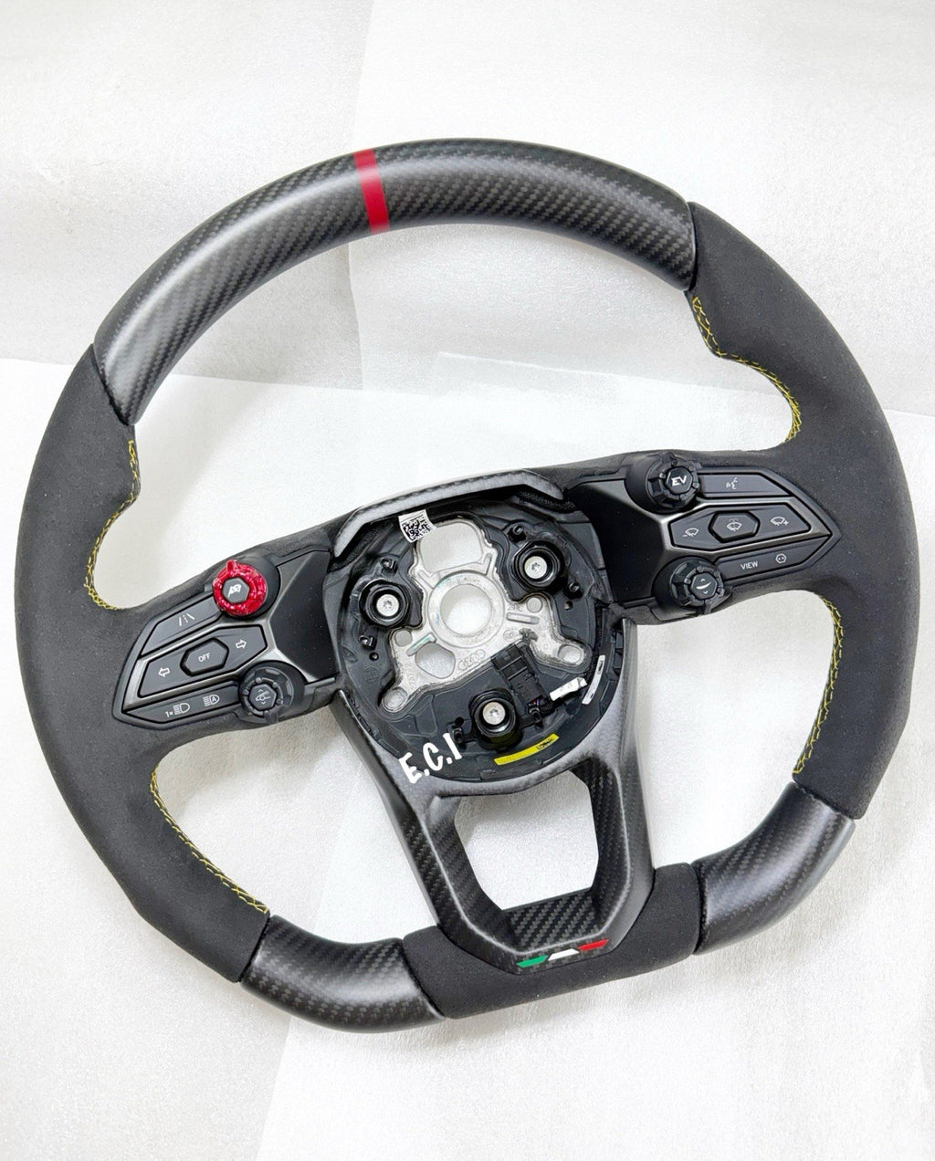 GENUINE LAMBORGHINI Revuelto Temerario ALCANTARA CARBON FIBER STEERING WHEEL YEL