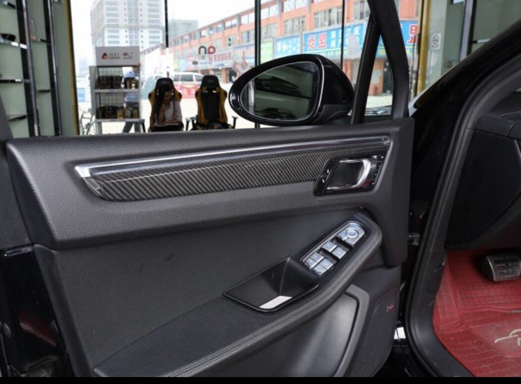 2014-2018 PORSCHE MACAN 95B TURBO FULL CARBON FIBER Dash Interior Trim SET